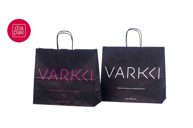 musta ny�rik�densijallinen paperikassi omalla painatuksella 