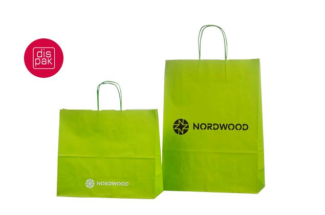 vaaleanvihre�t paperikassit painatuksella 