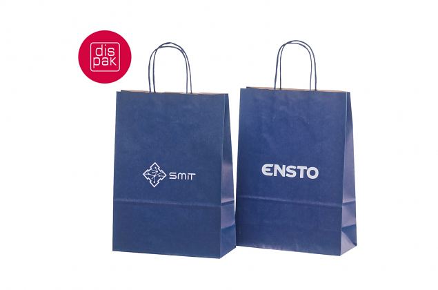 bl� papirposer med trykk 