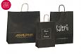 svart papirpose med logo | Referanser-svarte papirposer solide svarte kraftpapirposer med logo 