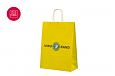 billige gule papirposer | Referanser-gule papirposer billig gul papirpose med trykk 
