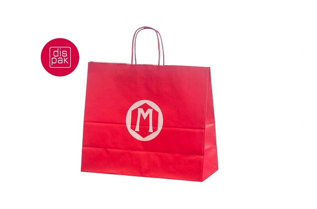 r�de papirposer med logo 