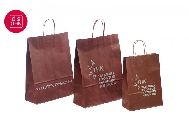 billig vinr�d papirpose med logo 