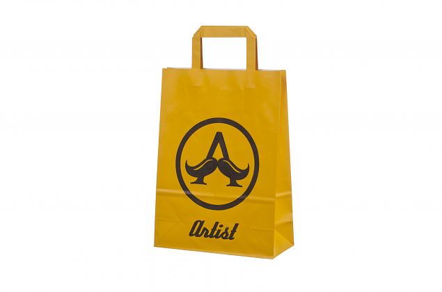 ikke dyre oransje papirposer med trykk 