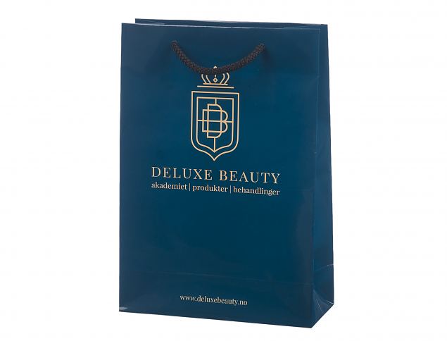 Slitesterk og lekker h�ndlaget papirpose. Frakt til Norge er inkludert i prisen. Velg eget trykkde