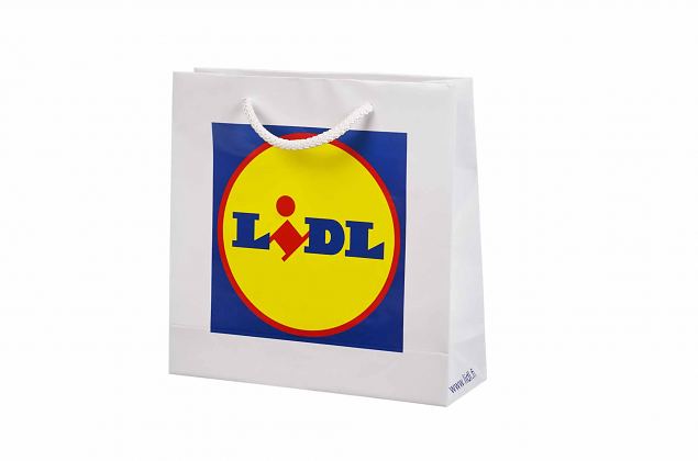 Slitesterk og lekker h�ndlaget papirpose. Frakt til Norge er inkludert i prisen. Trykk med din log