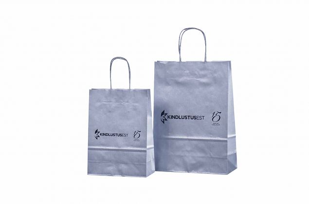 s�lv papirspose med logo 