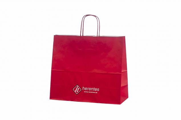 r�d papirspose med personligt logo 