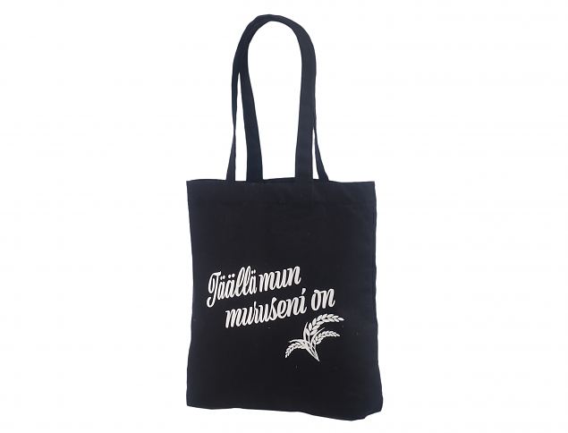 Stilfulde sort mulepose i ekstra kraftig kvalitet. Minimumordre p� bestillinger med personligt try