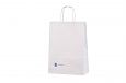 stark vit papperskasse med logotyptryck | Bildgalleri - Vita papperskassar Elegant vit papperskass