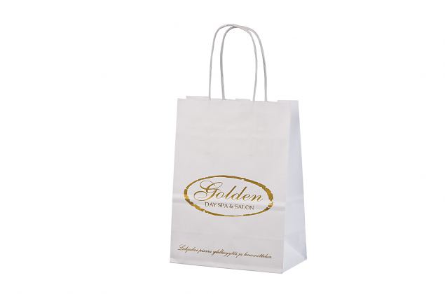 Snygg vit papperskasse i h�g kvalitet. Kan skr�ddarsys med personlig logga. Finns i flera storleka