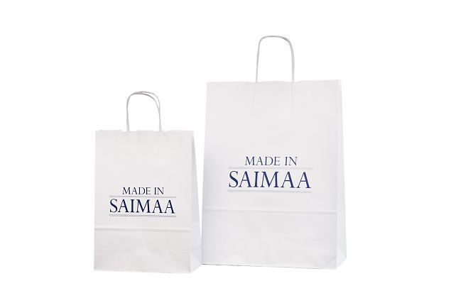 H�llbara och snygga vita papperskassar. Leverans till Sverige ing�r i priset. V�lj med eller utan 