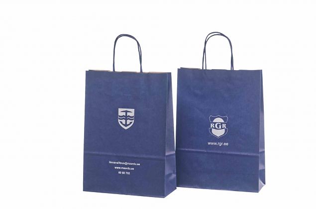 personlig logotyptryckt bl� papperskasse 