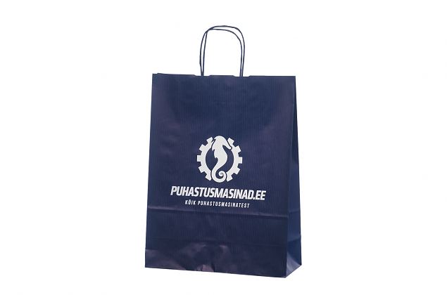 Snygg bl� papperskasse. Kan f�s med personligt tryck. Minsta orderantal med personligt tryck �r 50