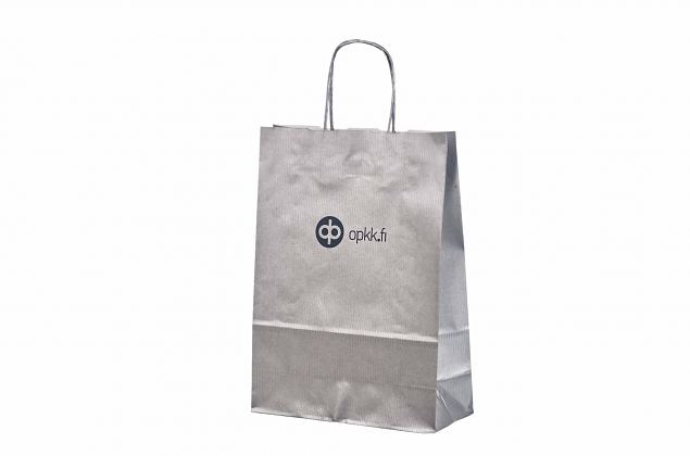 Elegant silverf�rgad papperskasse i h�g kvalitet. Finns i flera storlekar. Frakt till Sverige �r k