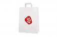 Bildgalleri - Vita papperskassar med platta handtag Elegant white paper bag with flat handles in 