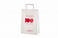 Nice looking white paper bag with flat handles. Available wi.. | Bildgalleri - Vita papperskassar 