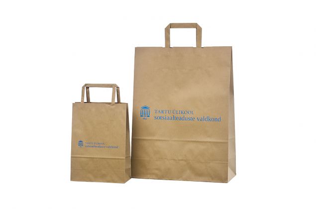 Starka, h�gklassiga, ekologiska papperskassar med platta handtag. Finns i flera storlekar. Gratis 