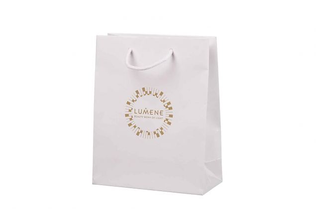 exklusiv papperskasse med logotyp 