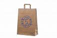 Billig miljvennlig papirpose med flat hank og logo | Referanser- miljvennlige papirposer med fla