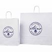 white kraft paper bag with print Galleri-White Paper Bags with Rope Handles