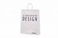 white paper bags with logo | Galleri-White Paper Bags with Rope Handles white paper bags with logo