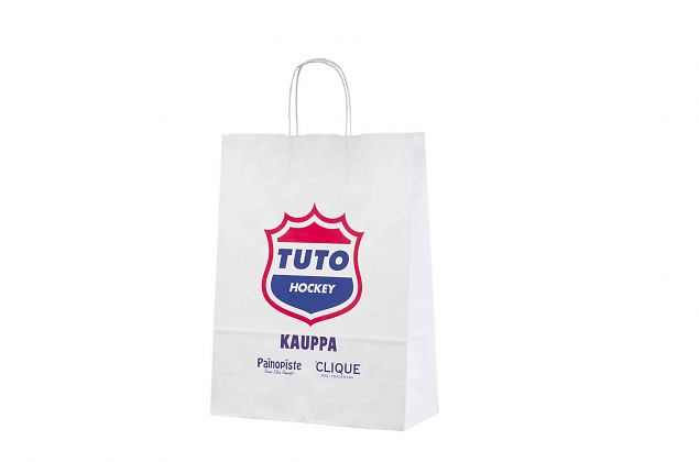 strong white kraft paper bag with print 