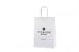 white paper bag with personal print | Galleri-White Paper Bags with Rope Handles white kraft paper