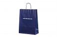 blue paper bags with print | Galleri-Blue Paper Bags with Rope Handles blue kraft paper bag 
