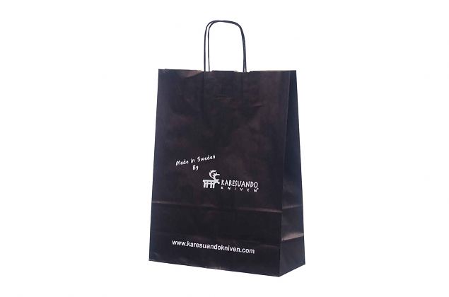 black kraft paper bags with print 