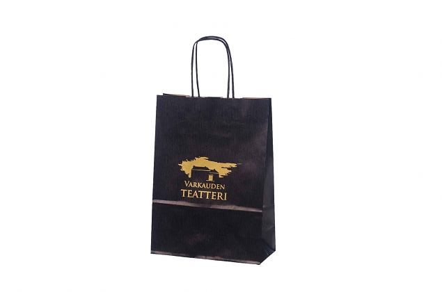 black paper bags with personal print 