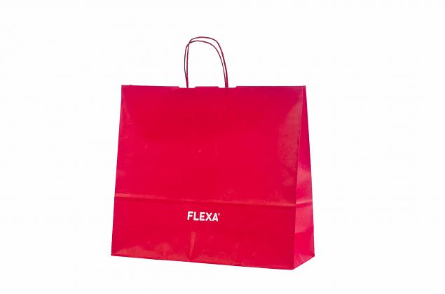red kraft paper bags with print 