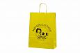 yellow paper bags with print | Galleri-Yellow Paper Bags with Rope Handles yellow kraft paper bags