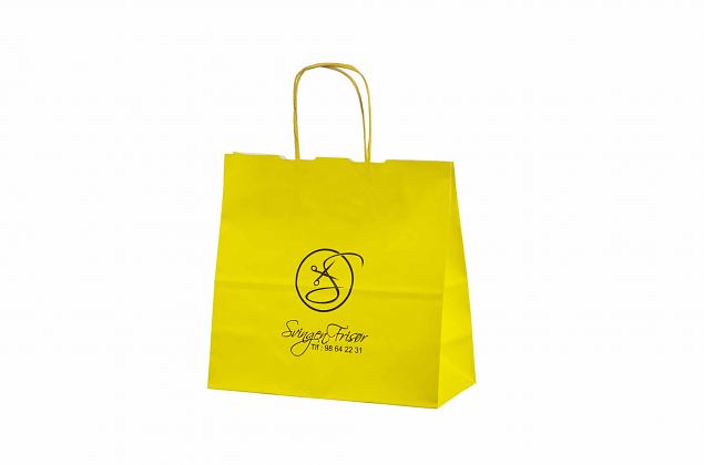 yellow kraft paper bags with print 
