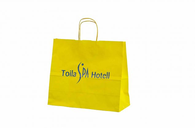 yellow paper bags with personal print 