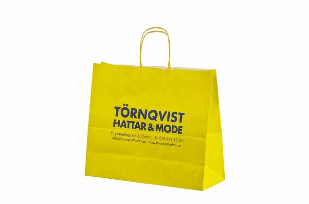yellow paper bags with logo 