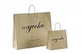 beige paper bag with print | Galleri-Beige Paper Bags with Rope Handles beige kraft paper bag with