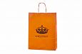 orange paper bag with print | Galleri-Orange Paper Bags with Rope Handles orange paper bags with