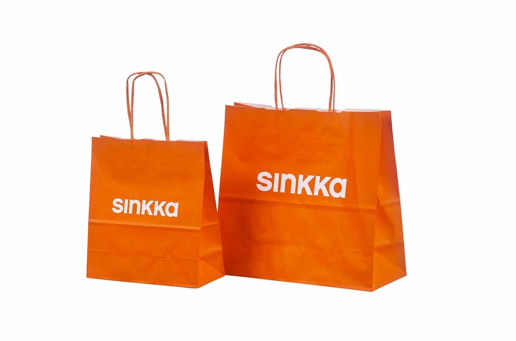 orange kraft paper bag GalleriOrange Paper Bags with Rope Handles