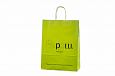 light green kraft paper bag with print | Galleri-Orange Paper Bags with Rope Handles light green k