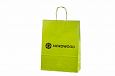 light green paper bag with personal print | Galleri-Orange Paper Bags with Rope Handles light gree