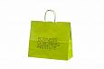 light green paper bags with print | Galleri-Orange Paper Bags with Rope Handles strong light green