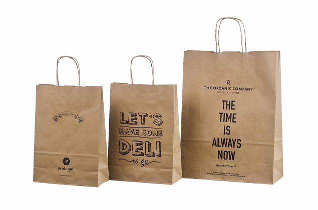nice looking recycled paper bag with print 