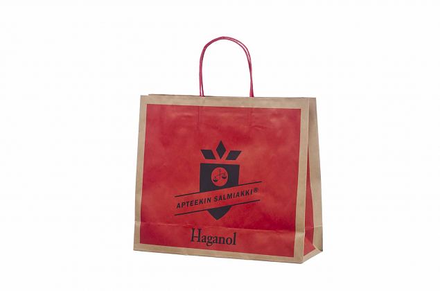 nice looking recycled paper bag with logo print 