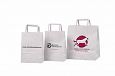 white paper bags | Galleri-White Paper Bags with Flat Handles white paper bag with personal print 