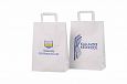 white paper bags with logo | Galleri-White Paper Bags with Flat Handles white paper bags with logo