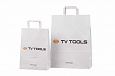 white paper bags with print | Galleri-White Paper Bags with Flat Handles white paper bag with pers