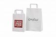 white paper bags with logo | Galleri-White Paper Bags with Flat Handles strong white kraft paper b