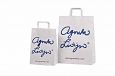 white paper bags with logo | Galleri-White Paper Bags with Flat Handles durable white paper bags 
