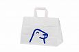 white paper bag with print | Galleri-White Paper Bags with Flat Handles durable white paper bag wi